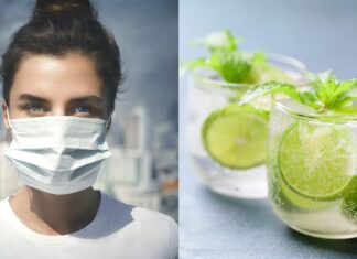7 detox drinks to fight air pollution woman in pollution and drinks