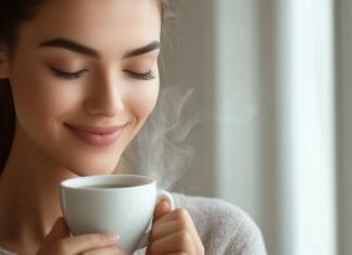 Air pollution: 7 healthy teas for lung health woman drinking tea
