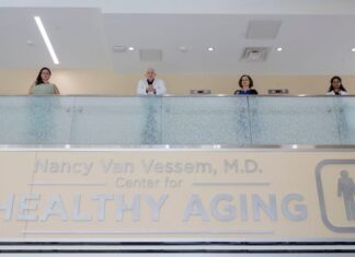 Empowering older adults in health care Dr. Cielo Rose, left, Dr. Mohamed M. Elrahman, Dr. Lynn Jones, and Dr. Suma S. Dondapati pose for a photo. They are the physicians at the Nancy Van Vessem, M.D. Center for Healthy Aging.