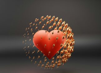 Stronger PM2.5 standards in the UK would benefit heart health a red heart surrounded by tiny gold hearts