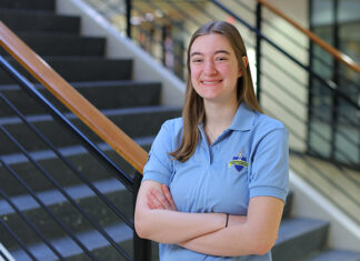 Hands-On Learning Shaped Senior’s Future in Exercise Science Portrait of senior Sarah Staudt, who is graduating in May from the Human Performance and Fitness Promotion (HPFP) program.
